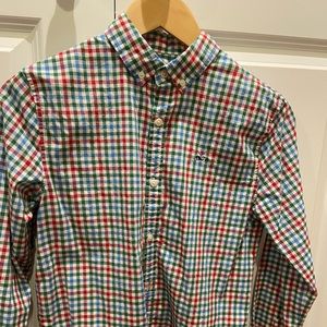 Vineyard Vines, red, green and blue gingham. (L)